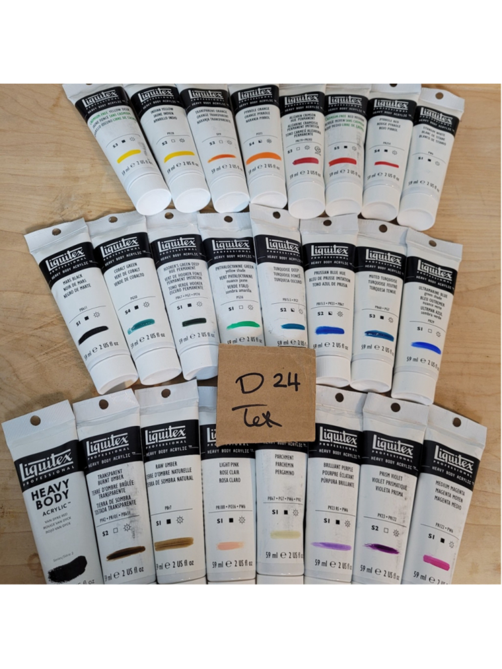 D 24 Liquitex Heavy Body Professional Acrylics Paint 2 oz/ 59ml Tubes New
